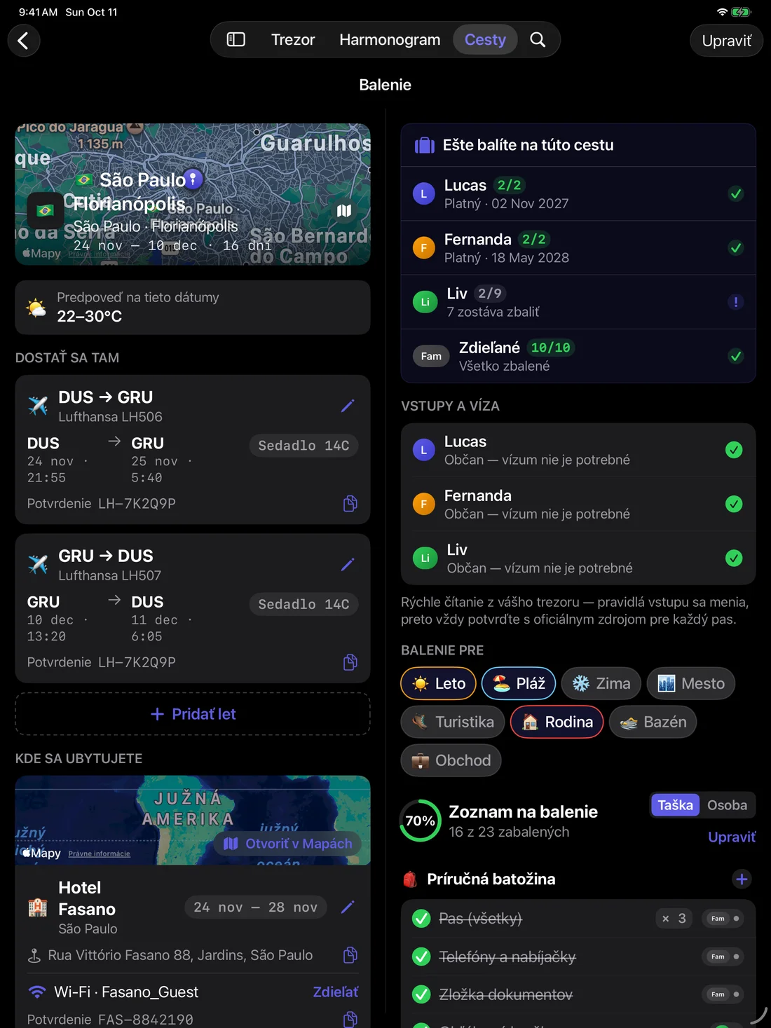Kinfold — Každá cesta. Jasný plán. · iPad (sk)