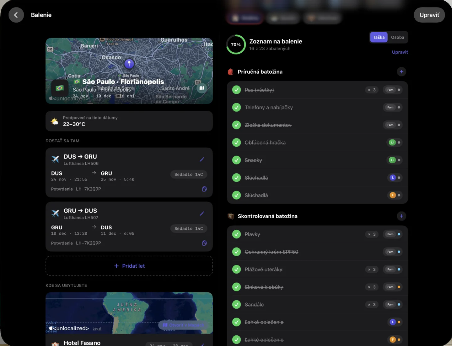 Kinfold — Zbaľte veci pre všetkých. · Apple Vision Pro (sk)
