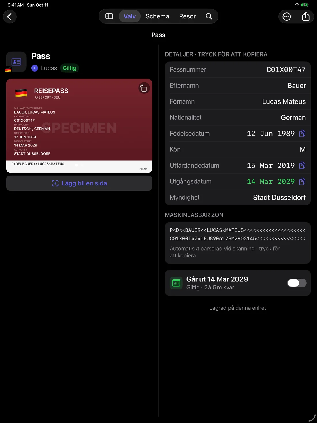 Kinfold — Detaljer med ett tryck. · iPad (sv)