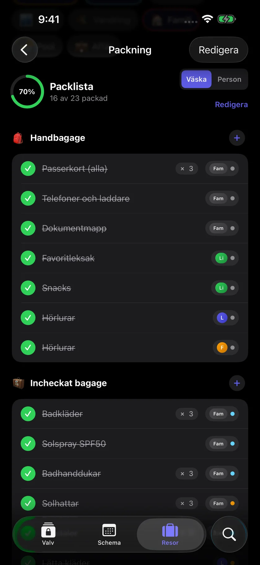 Kinfold — Packa för hela familjen. (sv)