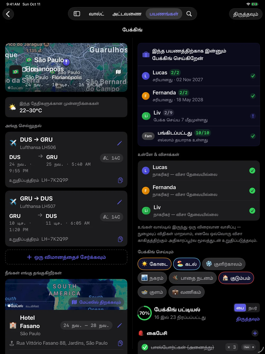 Kinfold — பயணம். ஒரே திட்டம். · iPad (ta)