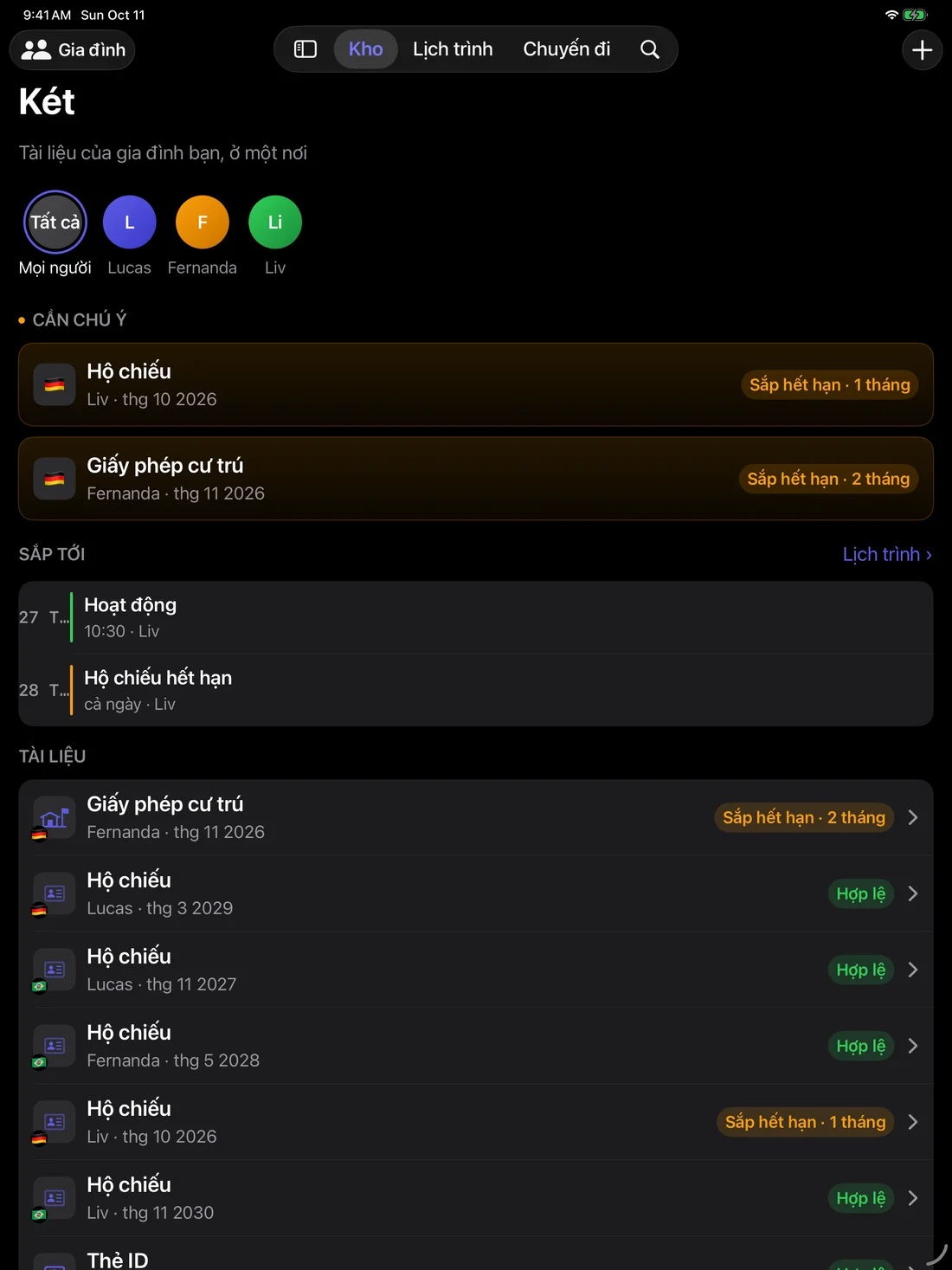 Kinfold on iPad — vi