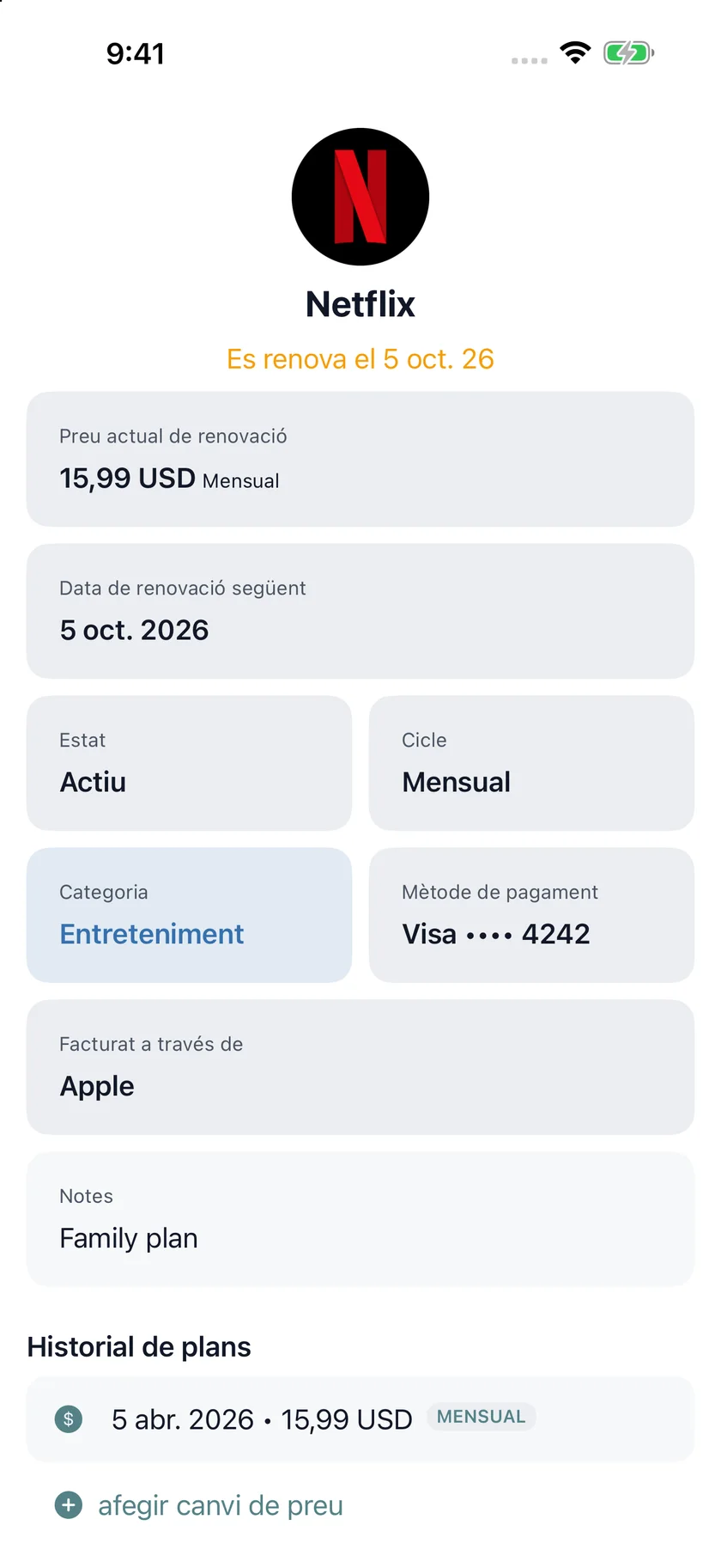 MyRenewals — Detalls del pla (ca)