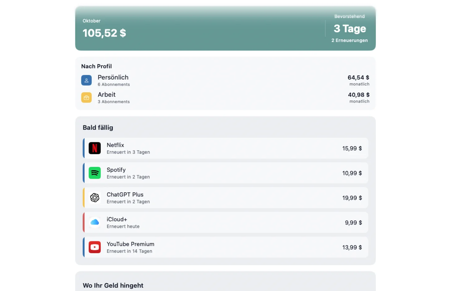 MyRenewals — Privat und geschäftlich · Mac (de)