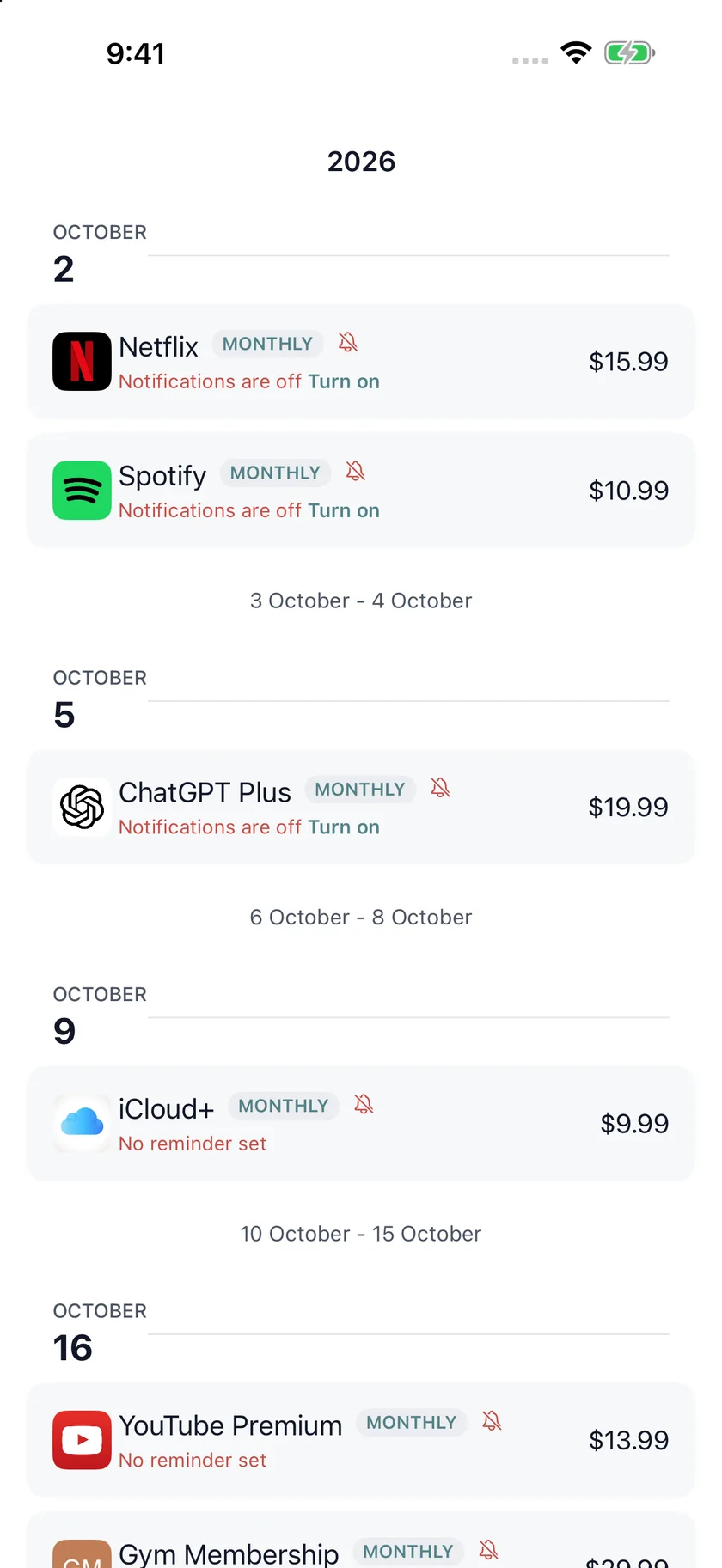 MyRenewals — Renewal calendar (en-IN)