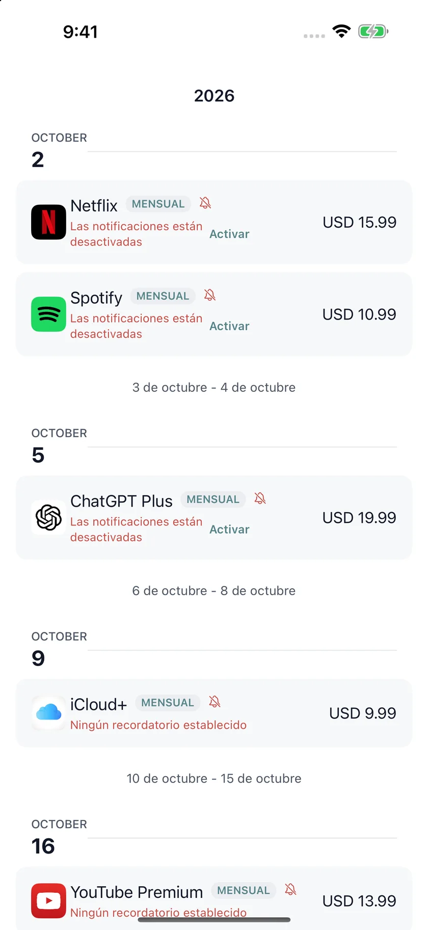 MyRenewals — Calendario de renovaciones (es-419)