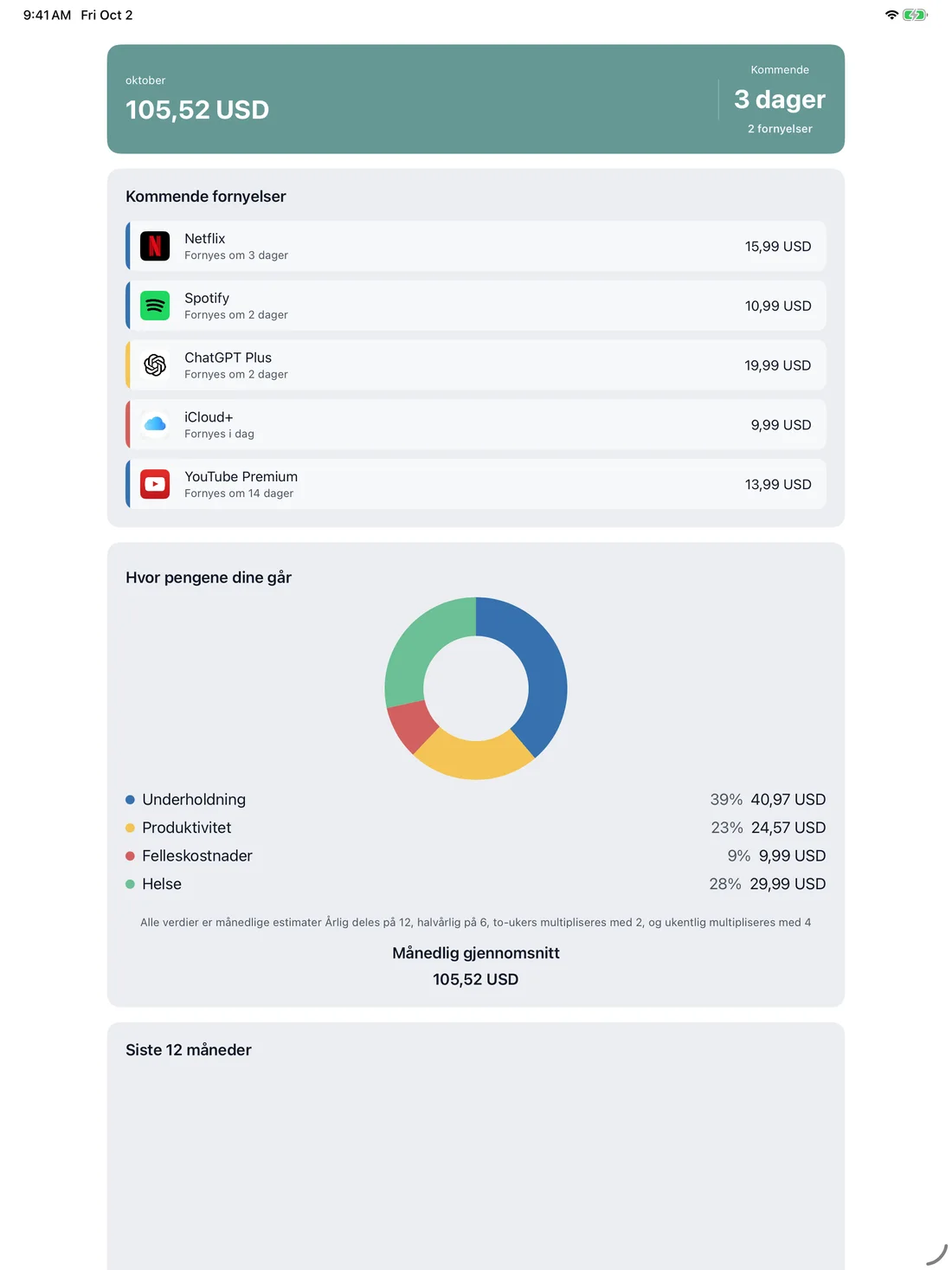 MyRenewals on iPad — nb