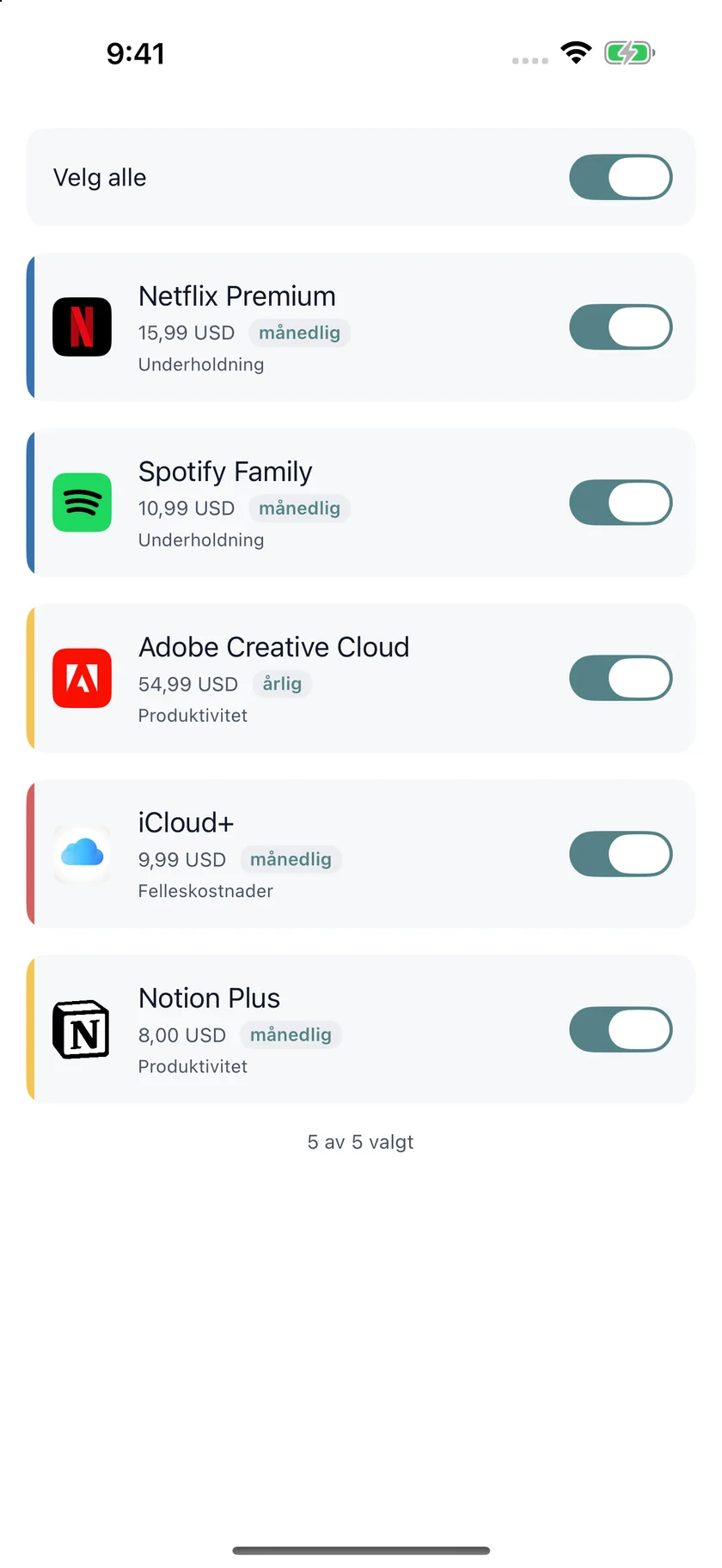 MyRenewals — Gjennomgang av import (nb)