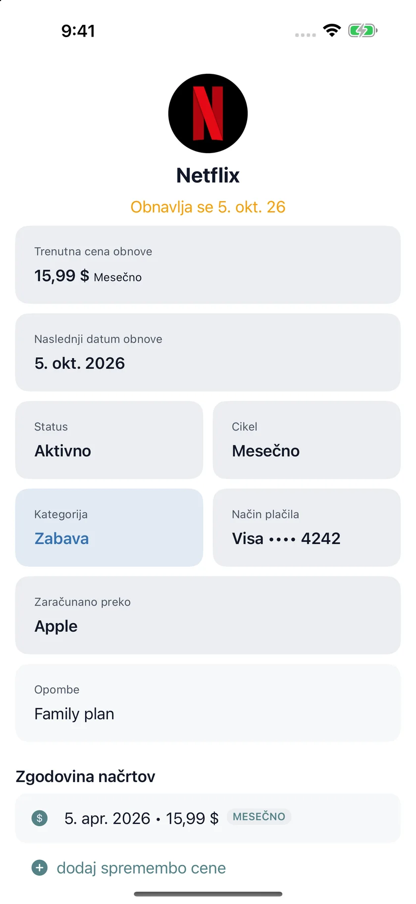 MyRenewals — Podrobnosti načrta (sl)