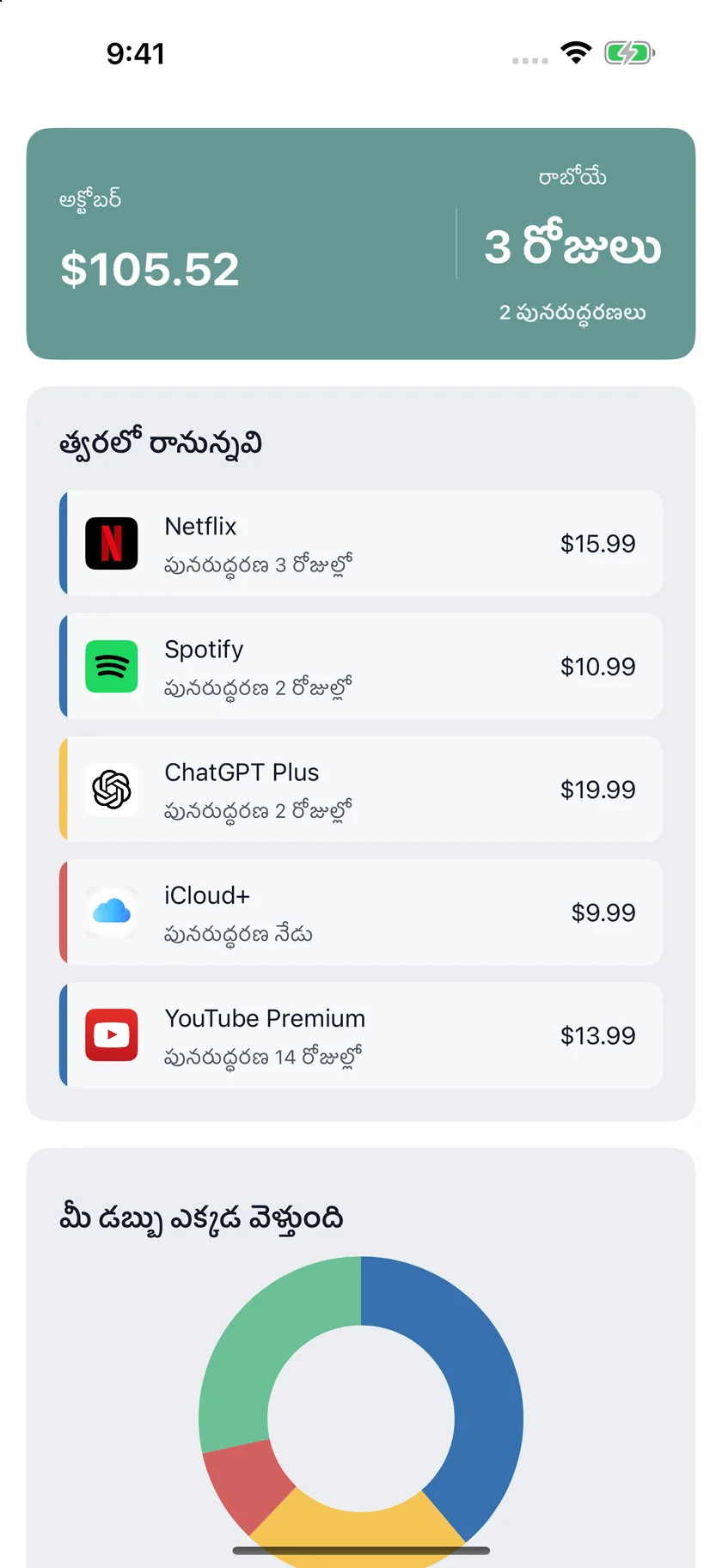 MyRenewals — మీ అవలోకనం (te)