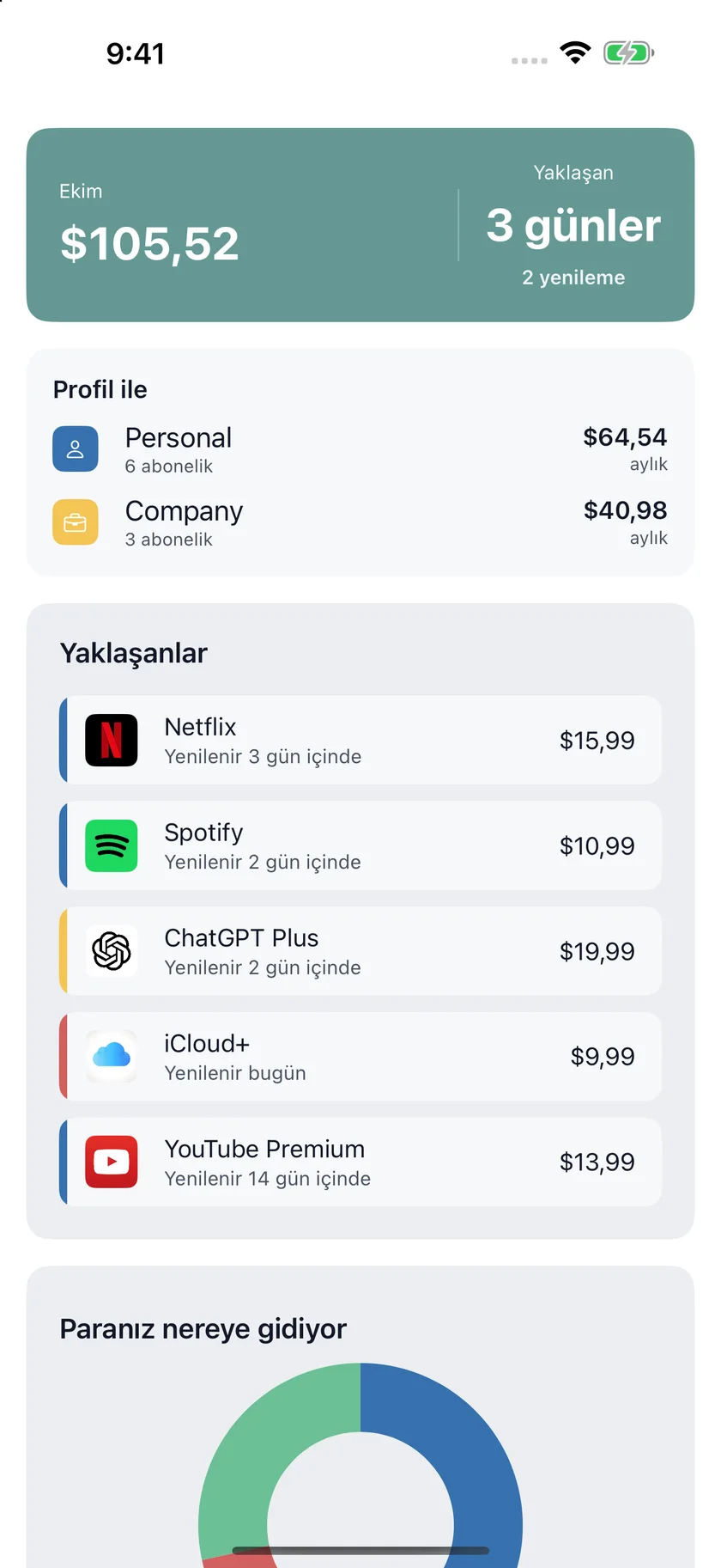 MyRenewals — Kişisel ve şirket (tr)