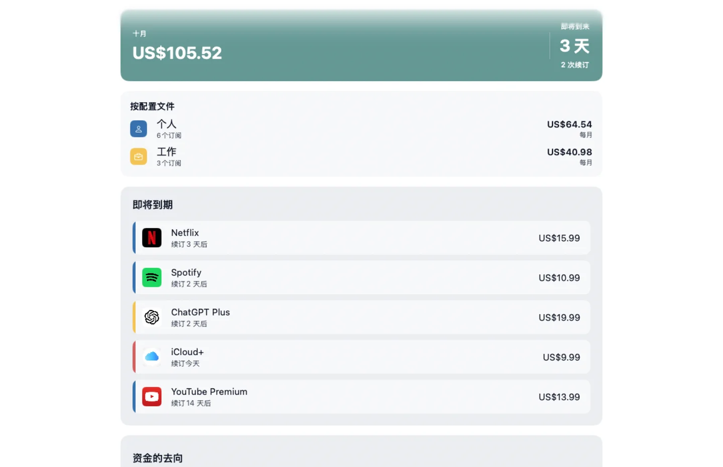 MyRenewals — 个人与公司 · Mac (zh-Hans)