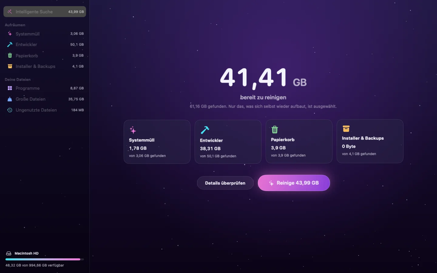 Poof — Smart Scan (de)