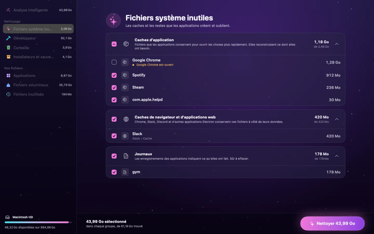 Poof — Fichiers système inutiles (fr)