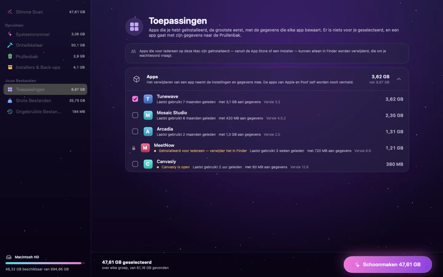 Poof — Programma's (nl)