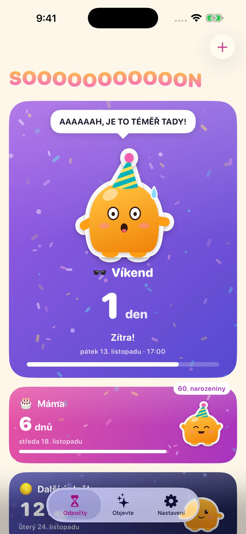 Soooon — Vaše odpočítávání (cs)