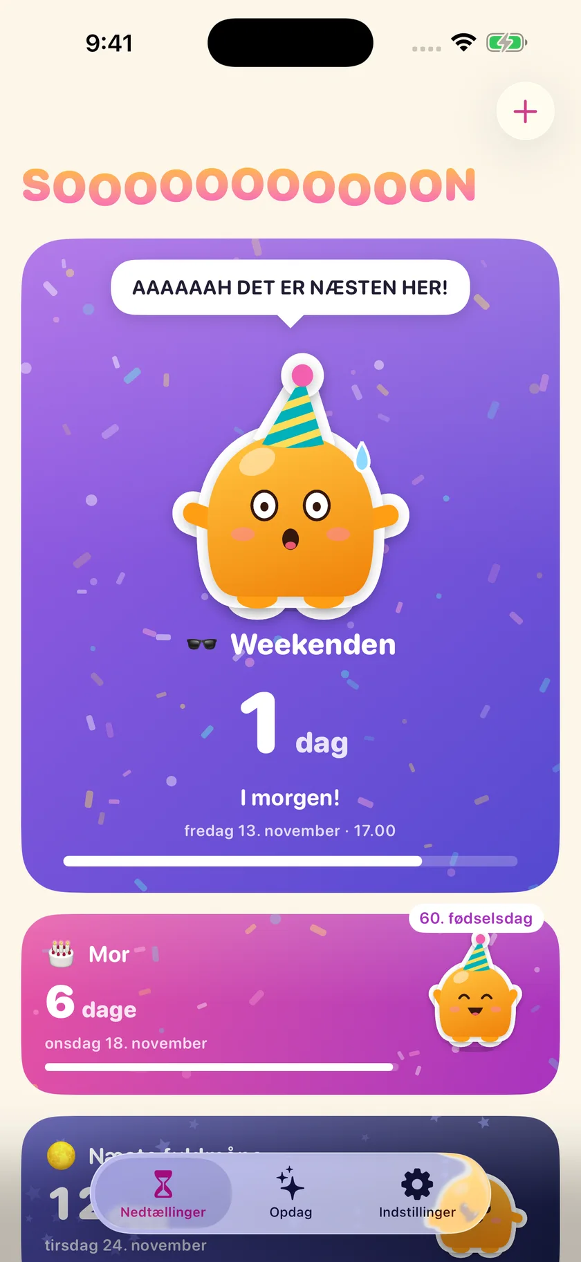 Soooon — Dine nedtællinger (da)