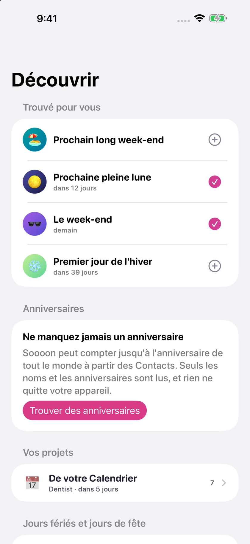 Soooon — Fêtes (fr-CA)