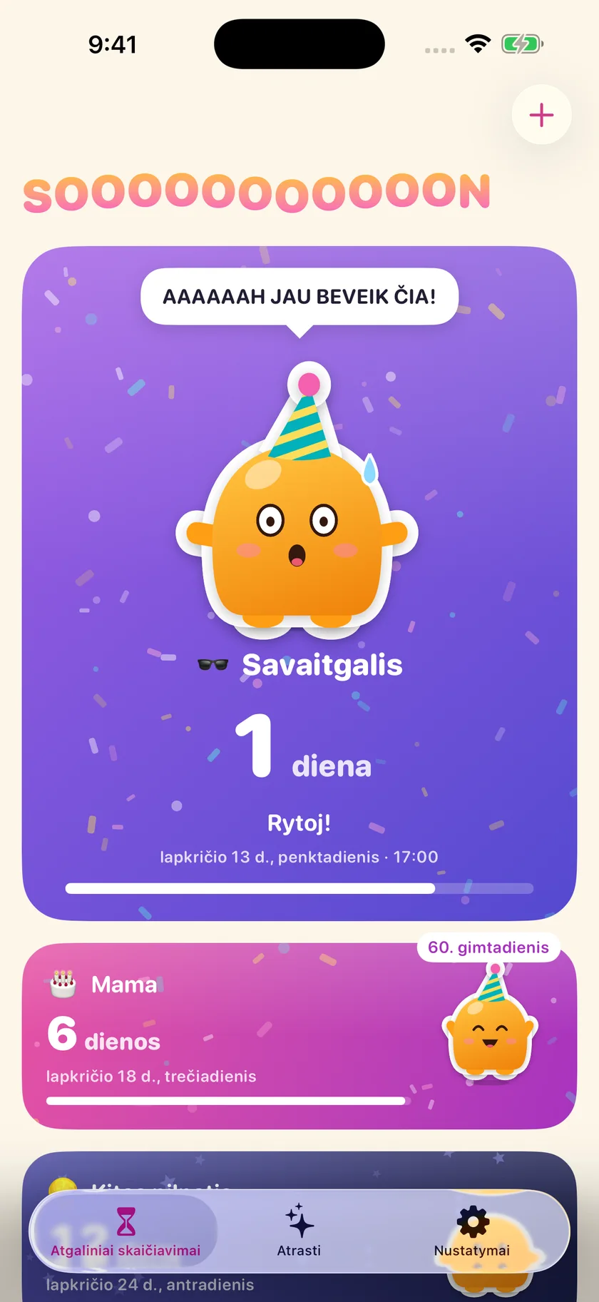 Soooon — Tavo atgaliniai skaičiavimai (lt)