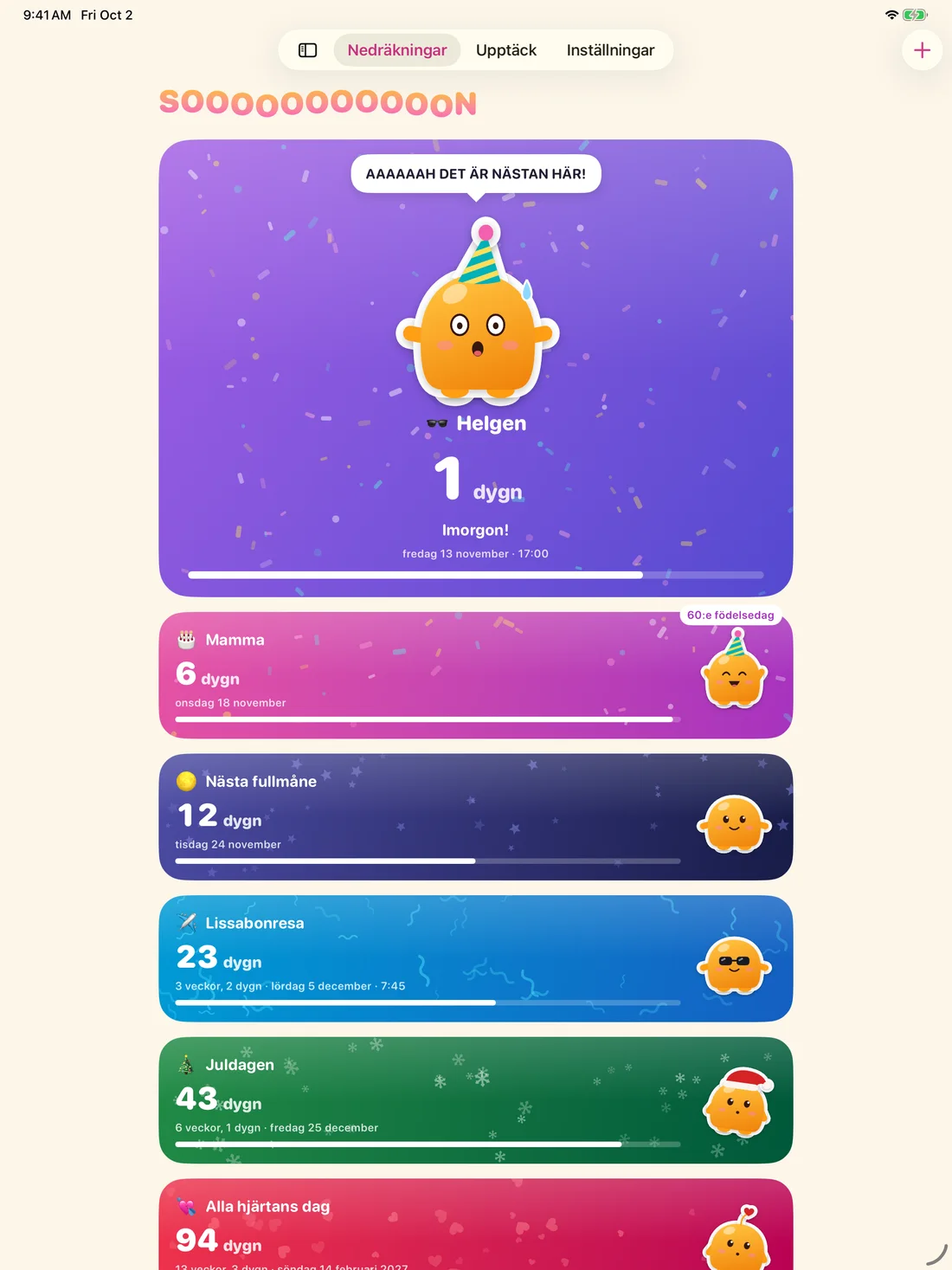 Soooon on iPad — sv