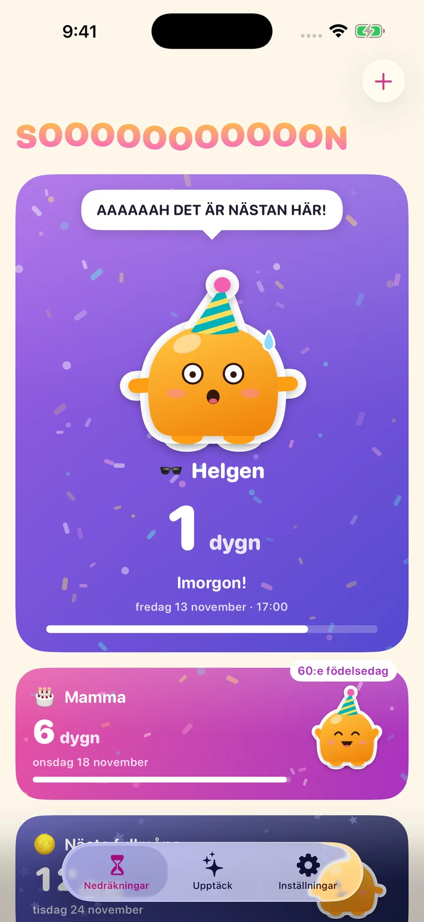 Soooon — Dina nedräkningar (sv)