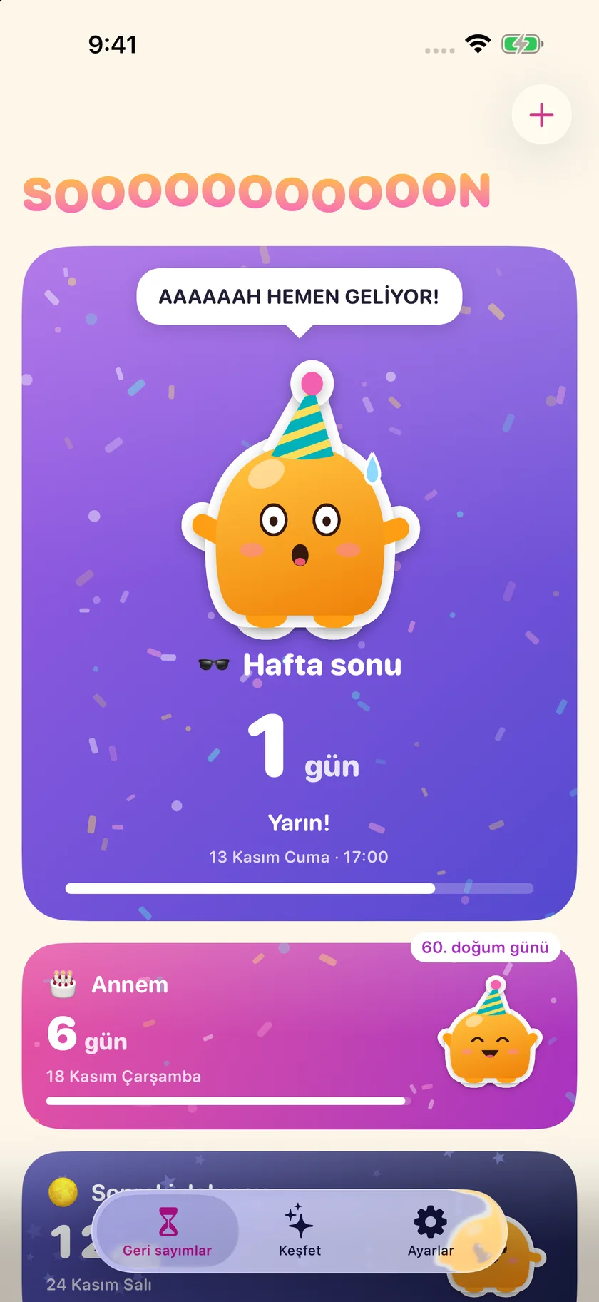 Soooon — Geri sayımlarınız (tr)