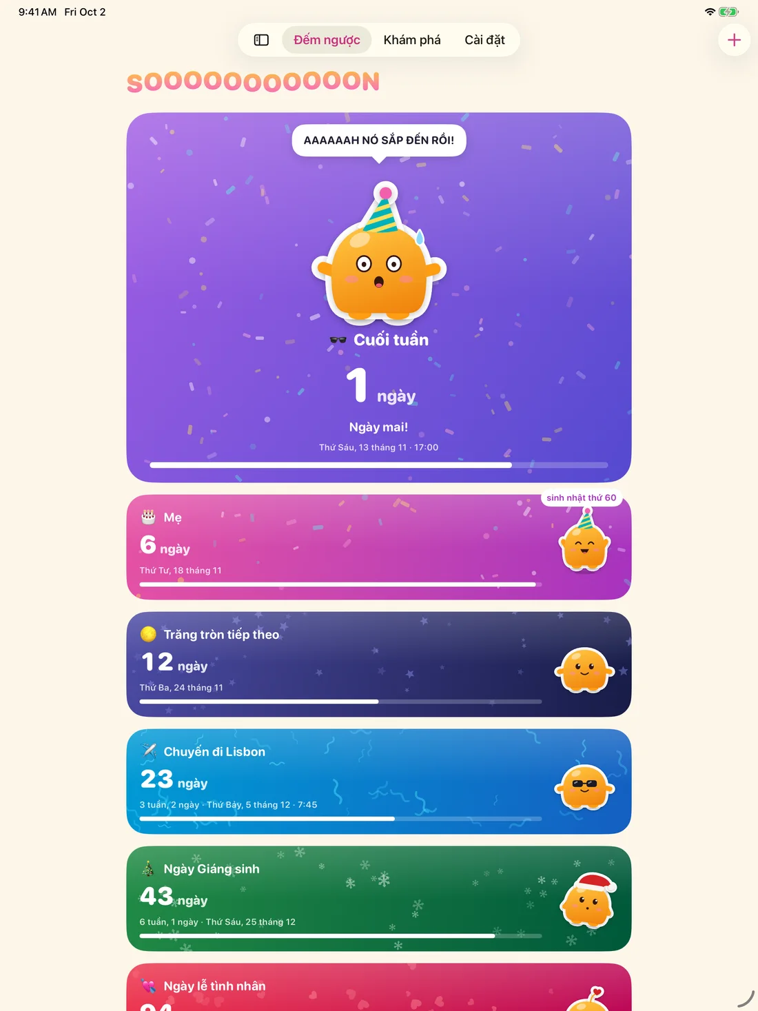 Soooon on iPad — vi
