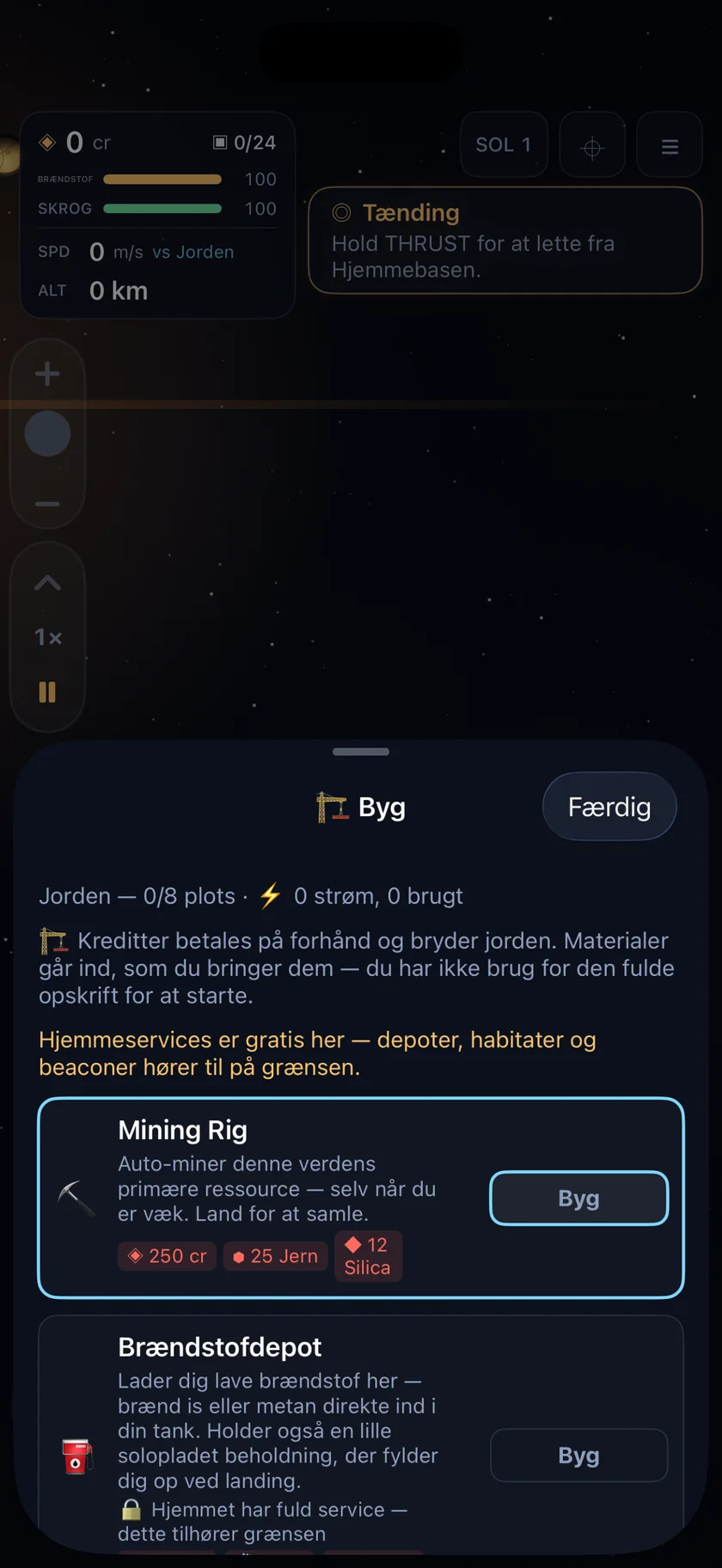 Sundust — Byg forposter (da)