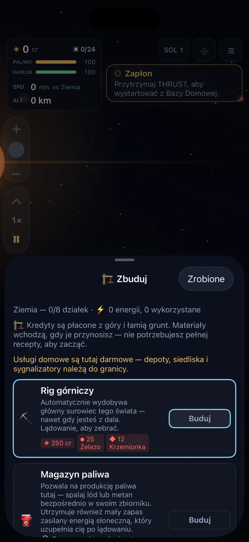 Sundust — Buduj placówki (pl)
