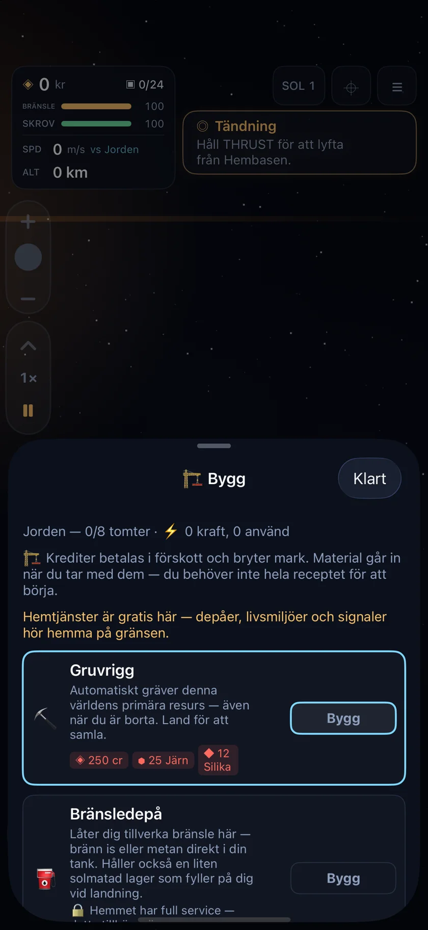 Sundust — Bygg utposter (sv)