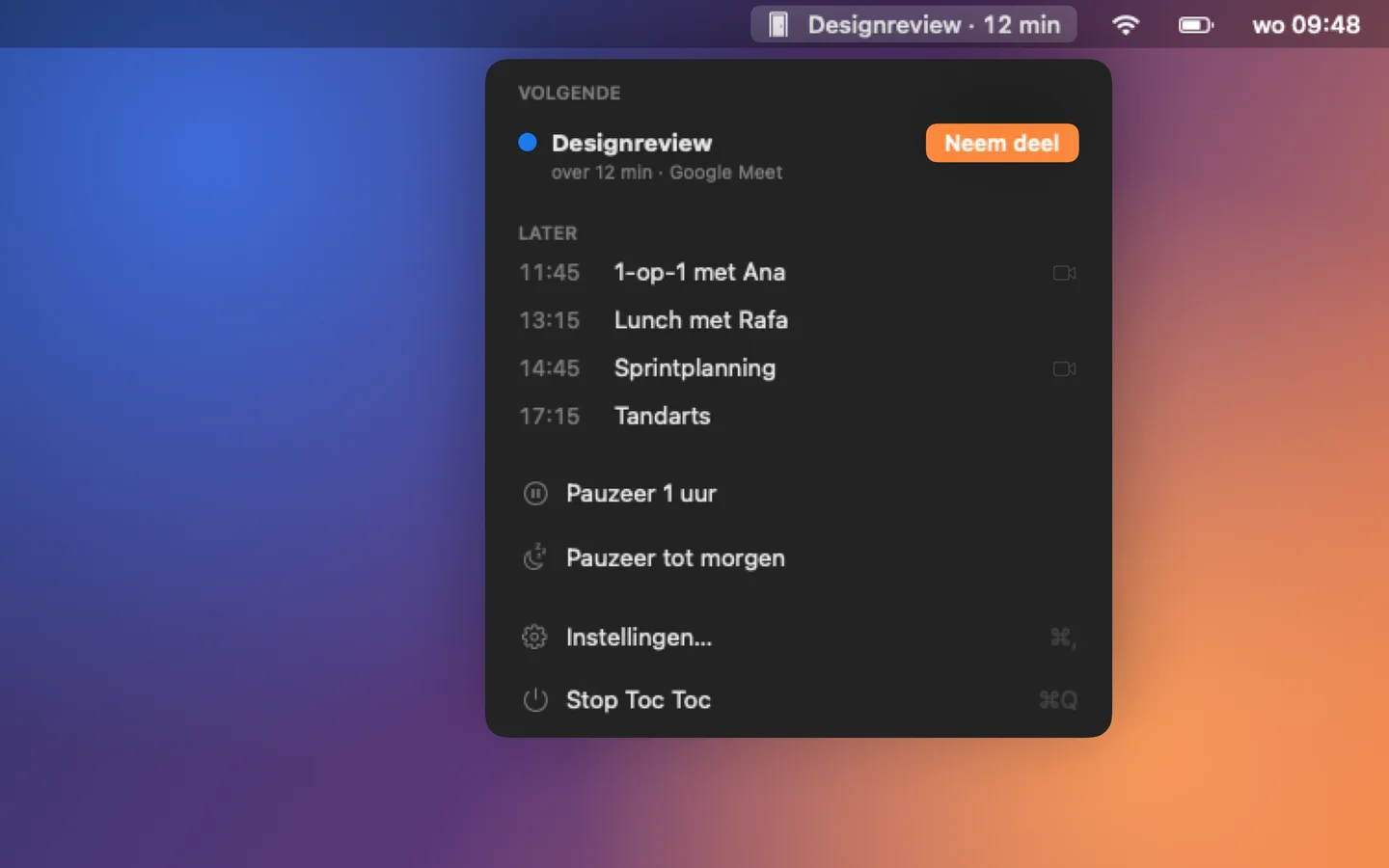 Toc Toc — Visuele kalenderondersteuning (nl)