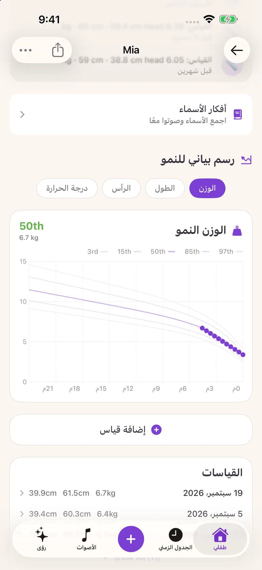Zuzu — سجلات النمو (ar)