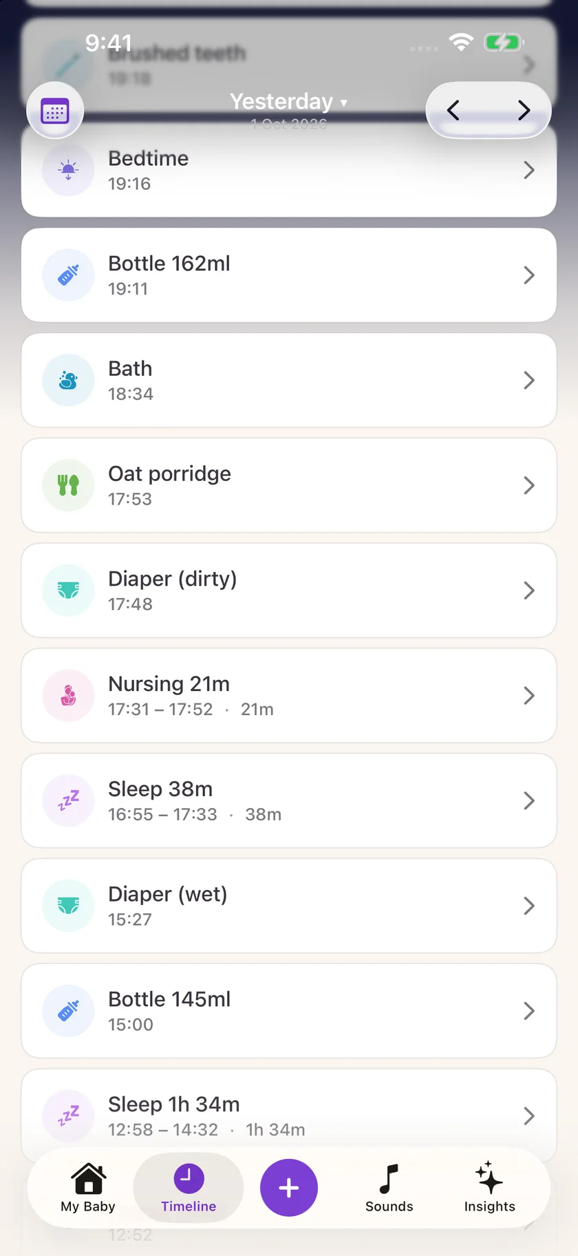 Zuzu — Sleep and wake timing (en-GB)