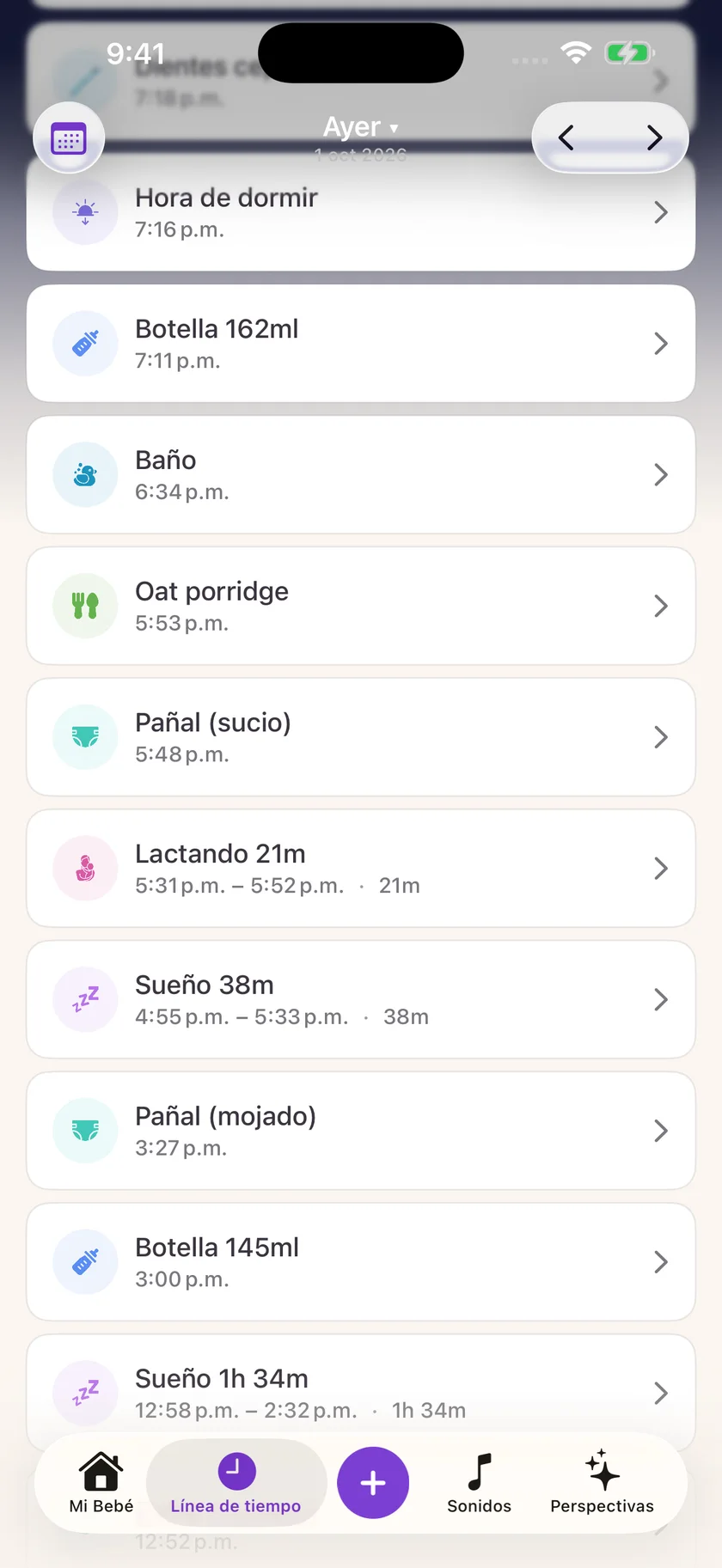 Zuzu — Horarios de sueño y vigilia (es-419)