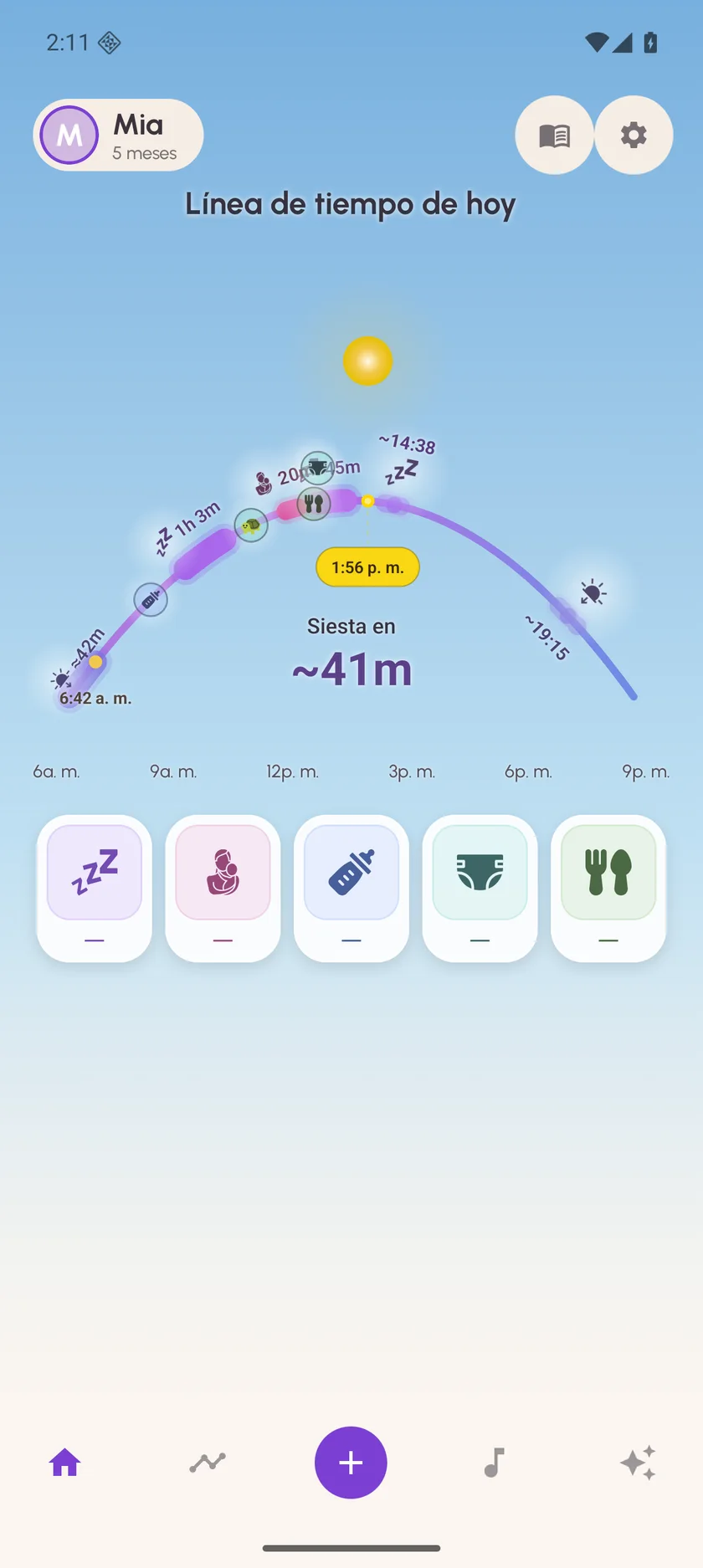 Zuzu — Horarios de sueño y vigilia · Android (es)
