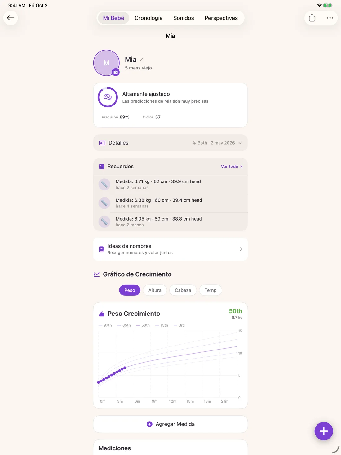 Zuzu — Registros de crecimiento · iPad (es)