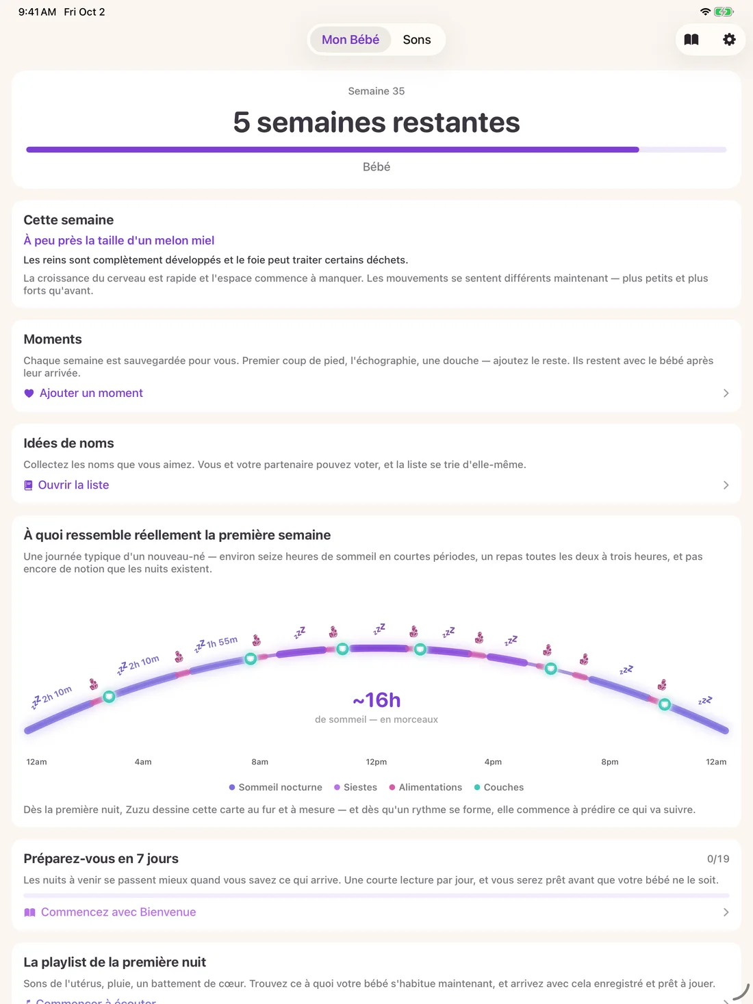 Zuzu — Compte à rebours de grossesse · iPad (fr)