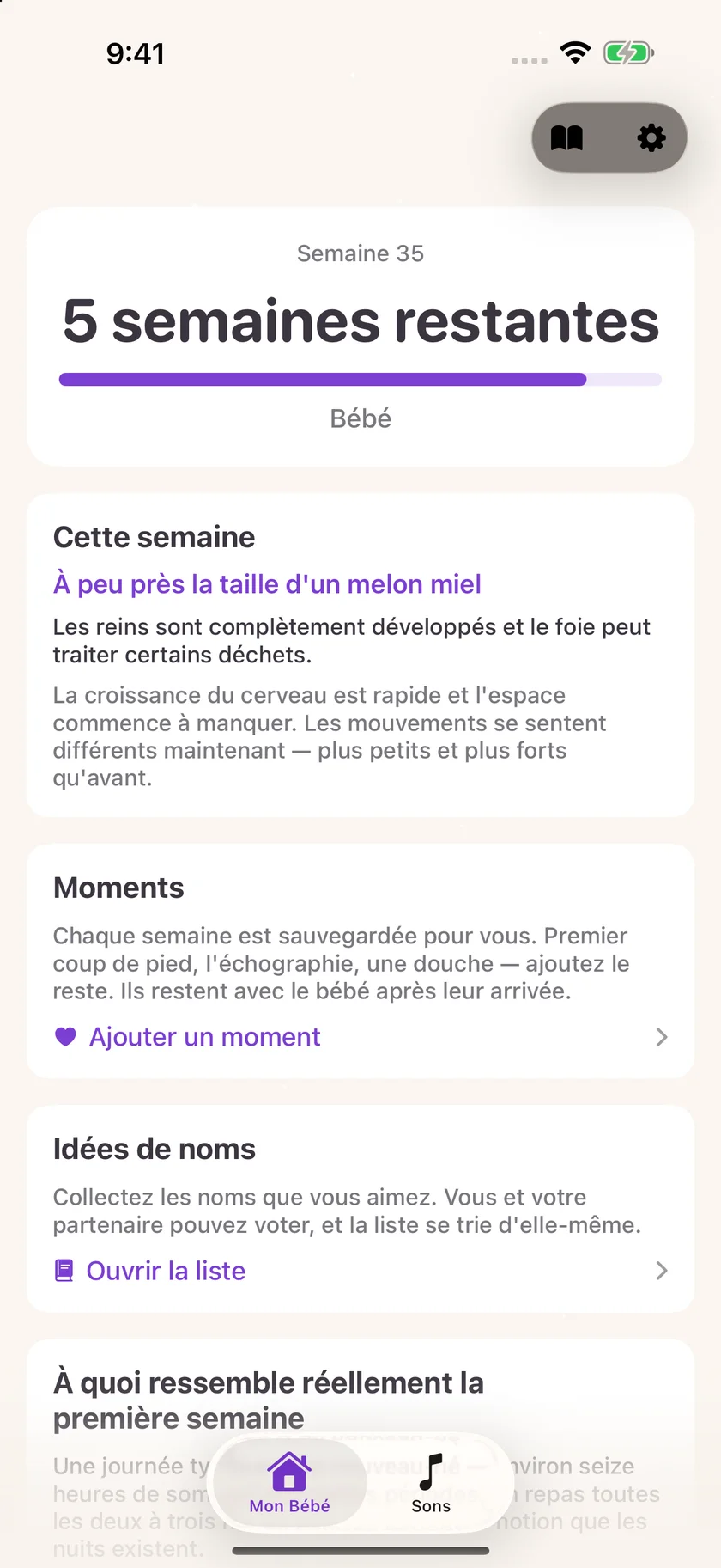 Zuzu — Compte à rebours de grossesse (fr)