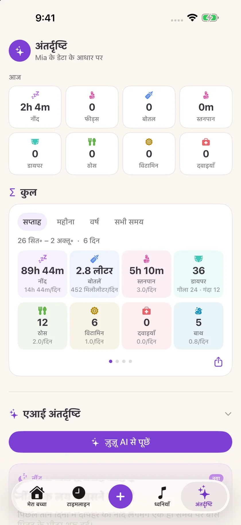 Zuzu — बच्चे की देखभाल से जुड़ी जानकारी (hi)
