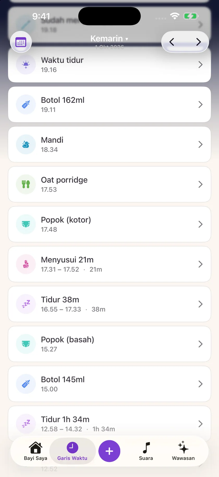 Zuzu — Jadwal tidur dan bangun (id)