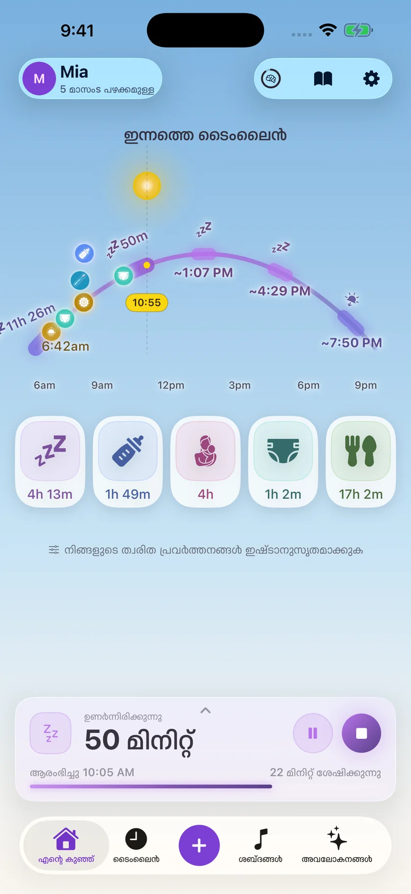 Zuzu — കുഞ്ഞിന്റെ ദൈനംദിന പരിചരണം (ml)