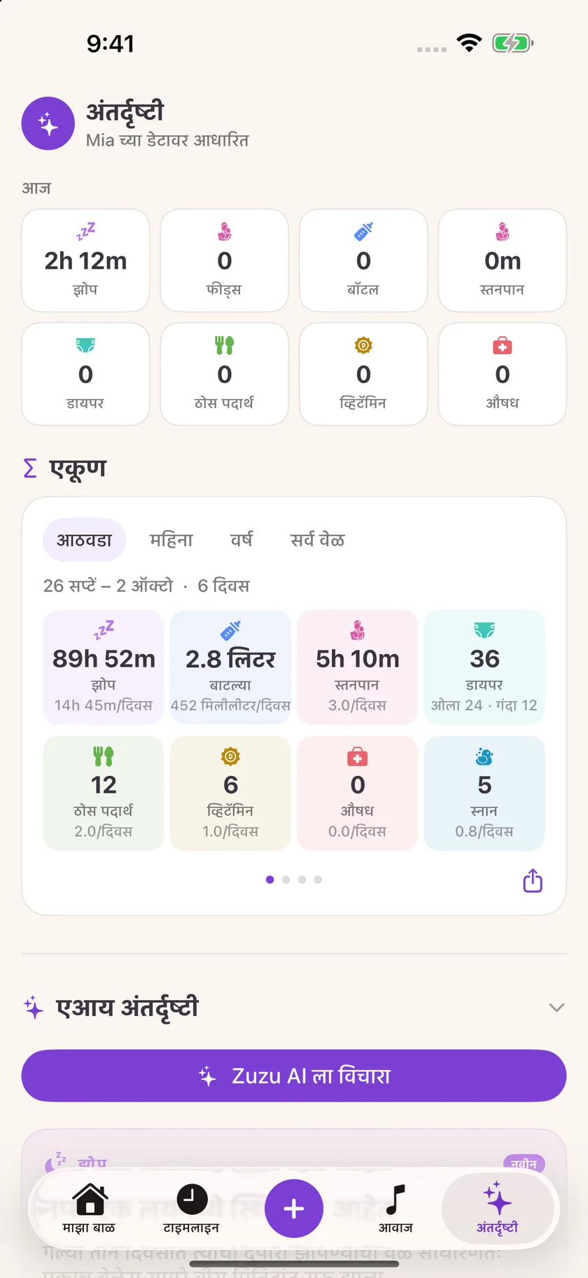 Zuzu — बाळाच्या काळजीविषयी माहिती (mr)