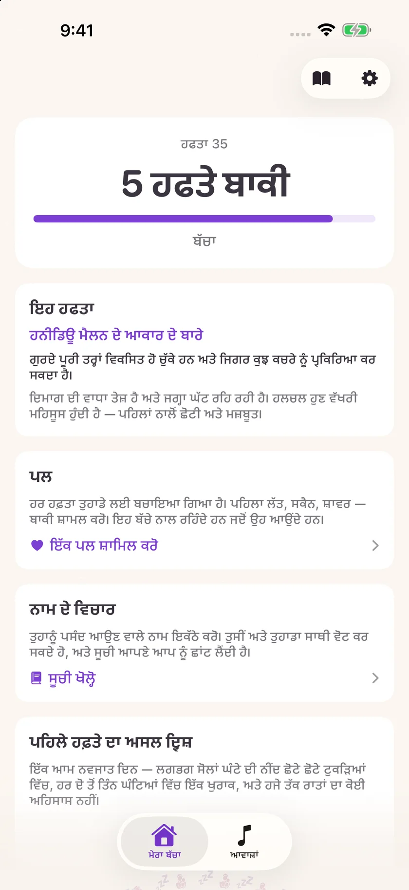 Zuzu — ਗਰਭ-ਅਵਸਥਾ ਦਾ ਕਾਊਂਟਡਾਊਨ (pa)
