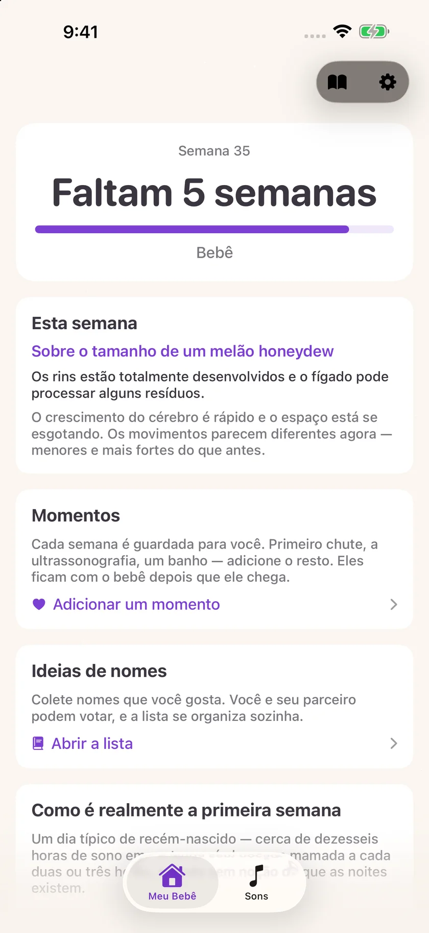 Zuzu — Contagem regressiva da gravidez (pt-BR)
