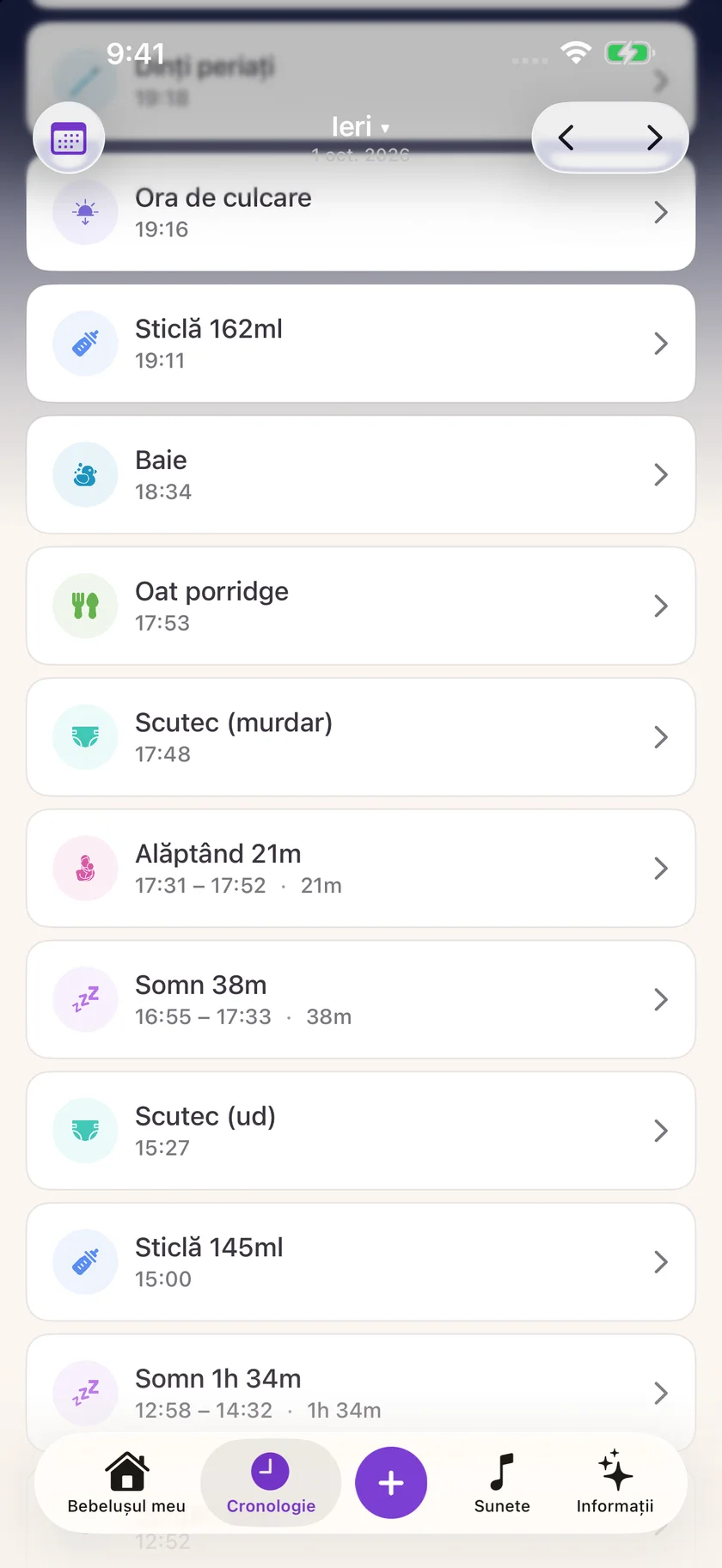 Zuzu — Programul de somn și veghe (ro)